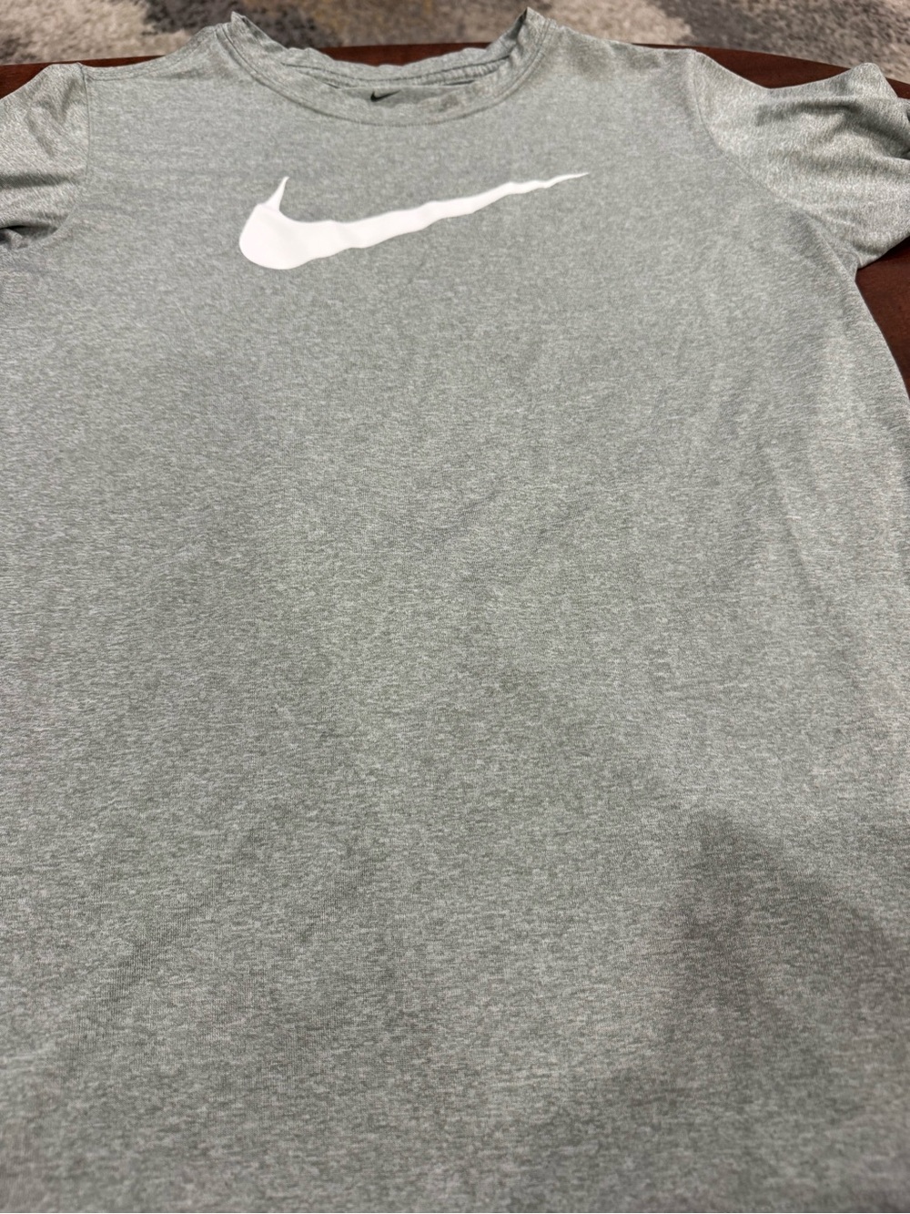 Nike Kids Gray Short Sleeve Tee with White Swoosh (b1-17)